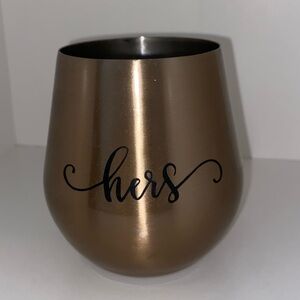 Bronze 'hers and his' Wine Tumbler